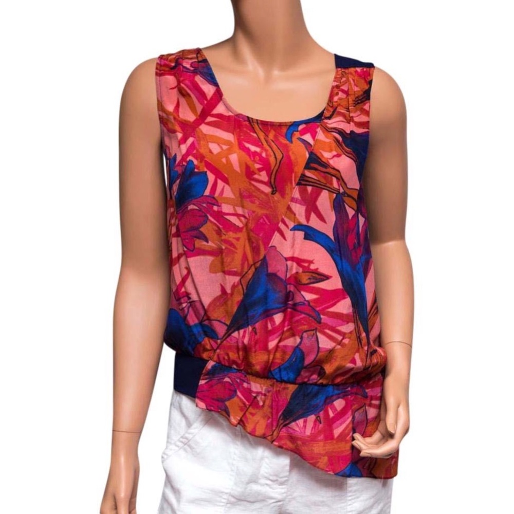 Leifsdottir Anthropologie Silk Sleeveless Wrap Top
